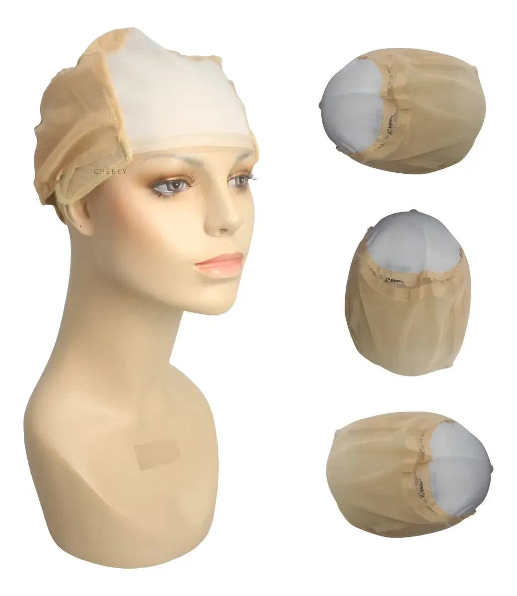 Touca Judia Silk Top Para Confecção De Peruca Hk80 Cor Creme Unico