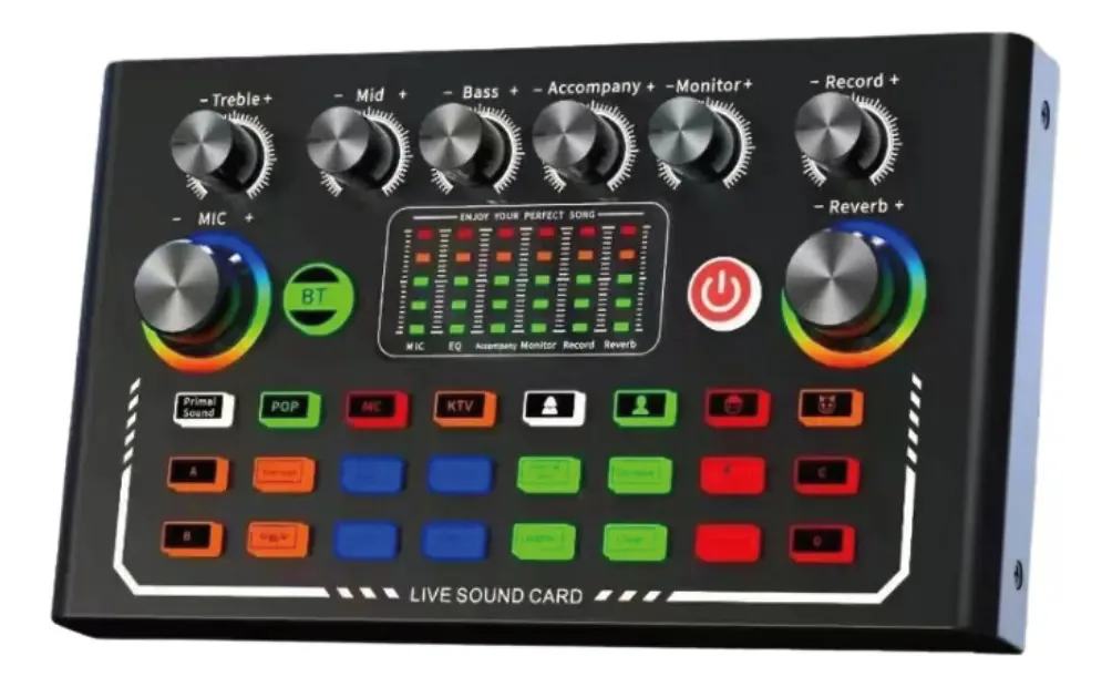 Mesa De Som Profissional Live Usb C Bluetooth Efeitos