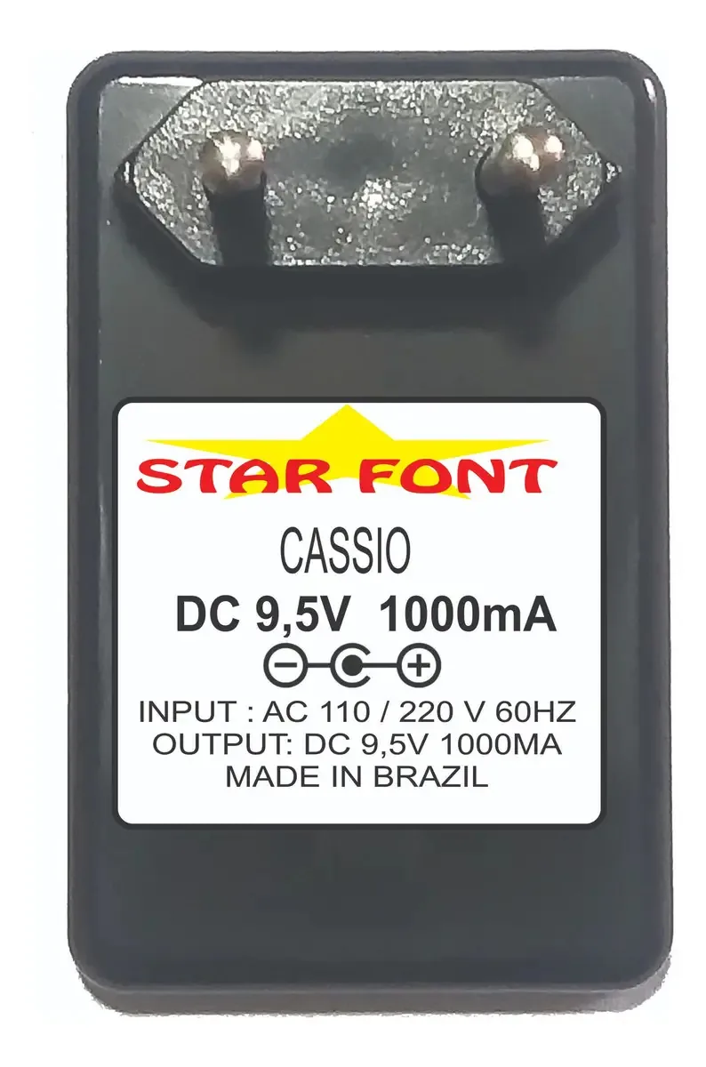 Fonte 9,5v 1a Para Teclado Casio Ctk-245 Ctk-2500 Ctk-3200