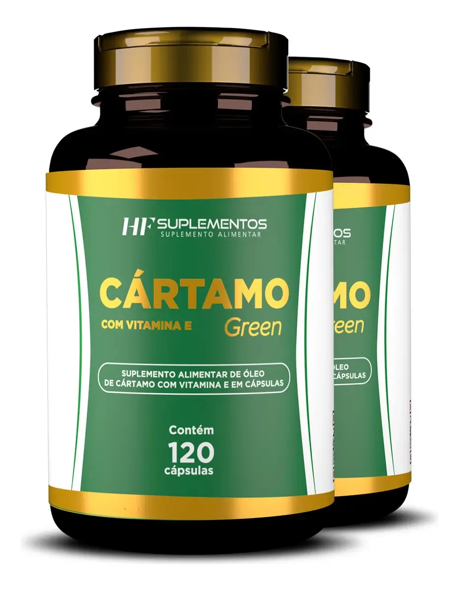 2x Óleo De Cártamo Com Vitamina E 120 Caps HF Suplementos