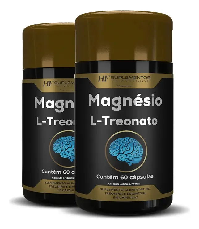 2x Magnesio Treonato 60caps Hf Suplementos