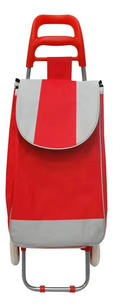 Carrinho De Feira Desdobravel Vermelho 55x32x20cm Yins