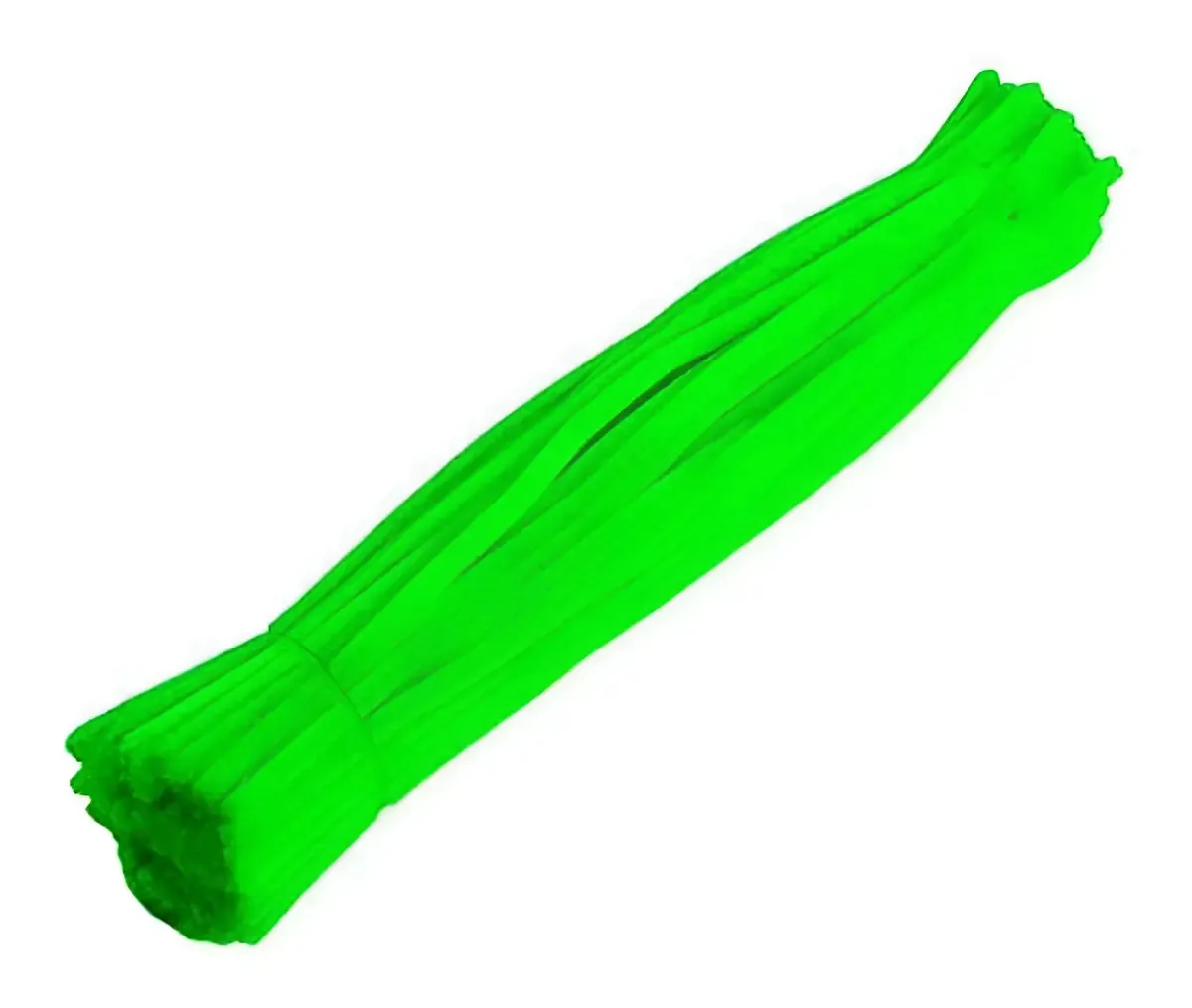 Haste Chenille Limpador 30cm Verde Bandeira Artesanato 100un