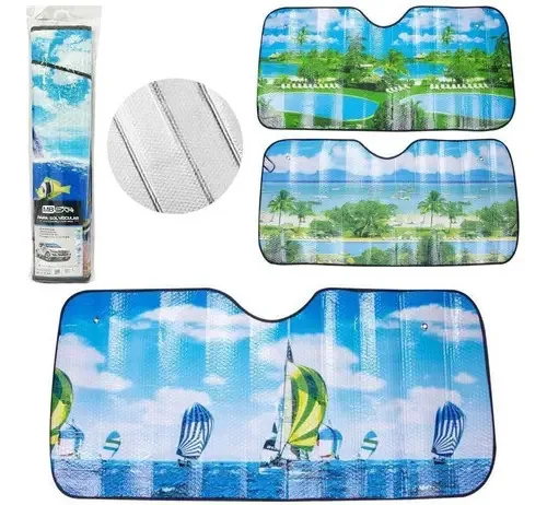 Protetor Solar Automotivo Para Para-brisa Estampado 130x60cm