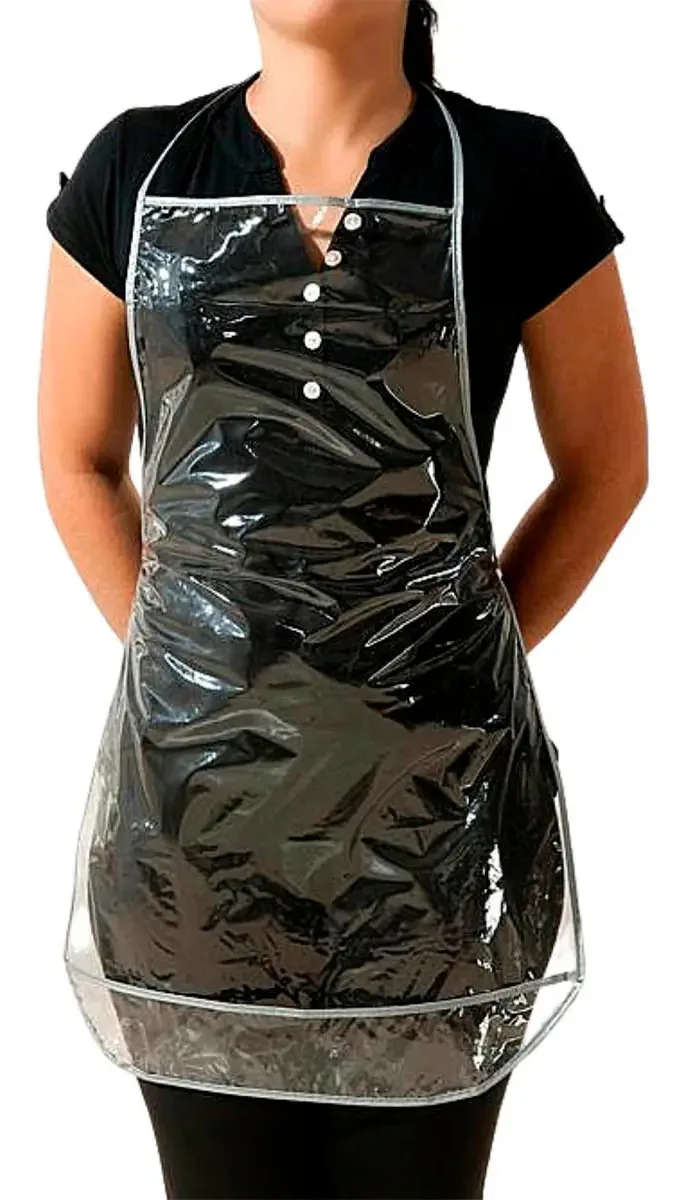 15 Aventais Plástico Transparente Pvc Cristal 70cm X 46cm