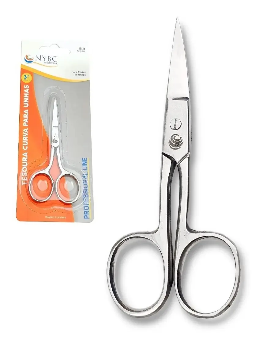 Tesoura Curva Para Unhas 3 1/2 Ponta Estreita Nybc