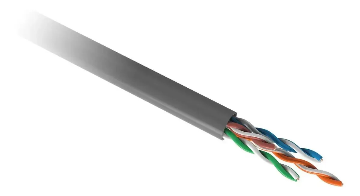 Cabo De Internet Rede E Cftv Com 305m Rolo Cat5e Furukawa Cor Cinza