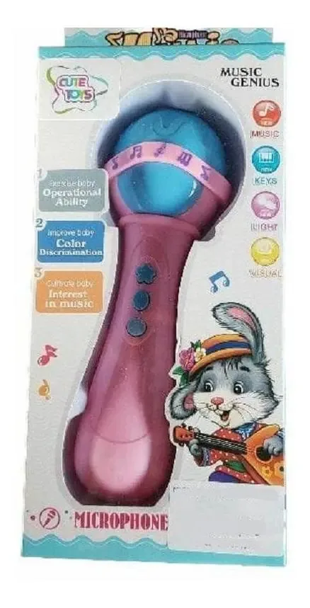 Microfone Infantil Com Som E Luz Cute Toys