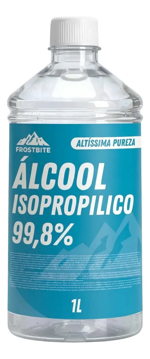 Álcool Isopropílico Líquido Frostbite 1 Litro Limpeza Eletrônica 99,8% Pureza