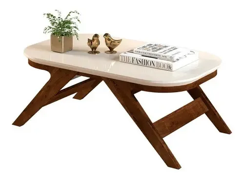 Mesa De Centro Anne Trufa Com Creme - D'rossi
