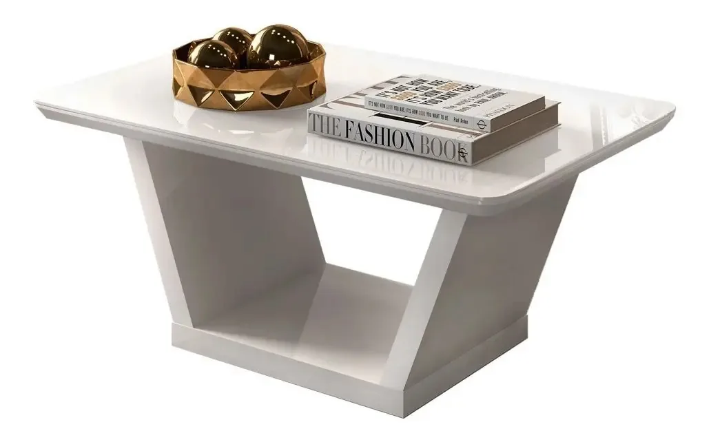 Mesa De Centro Lótus Branco - D'rossi
