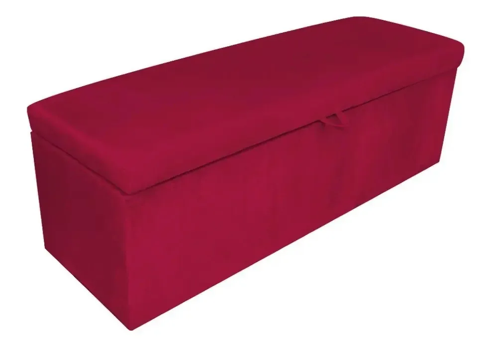 Calçadeira Baú Clean 0,90 Suede D'rossi Cor Vermelho