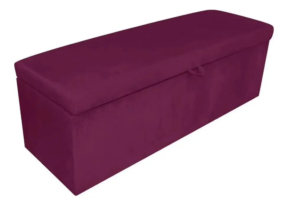 Calçadeira Baú Clean 0,90 Suede D'rossi Cor Vinho