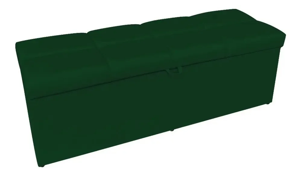 Calçadeira Baú Nina 0,90 Suede D'rossi Cor Verde