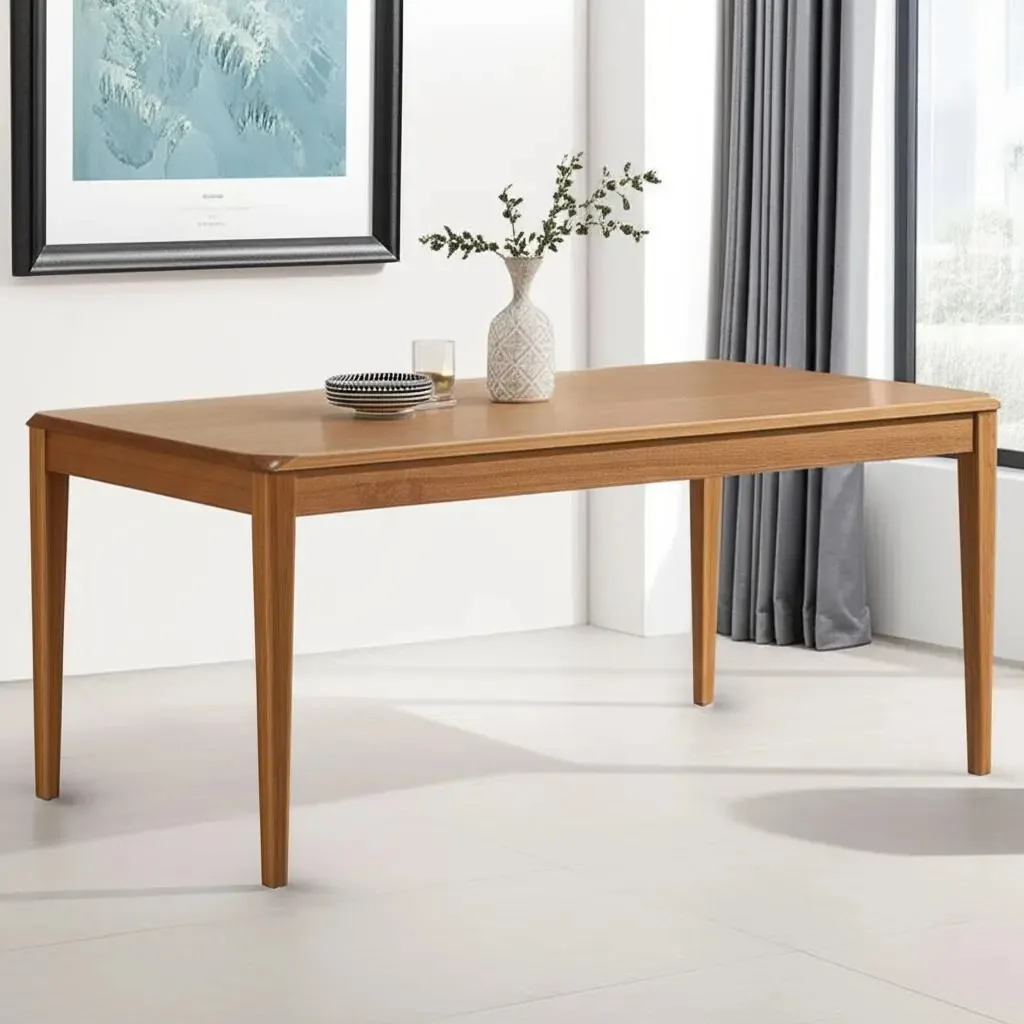 Mesa De Madeira Tampo Mdf 160cm Angra Casa E Jardim Wt