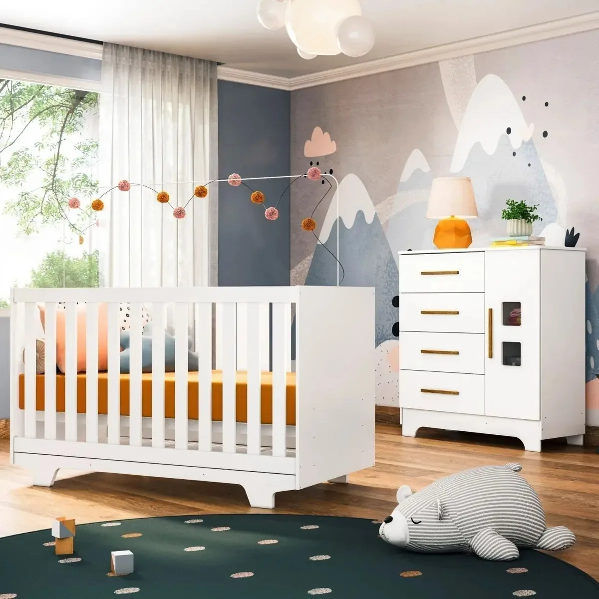 Jogo De Quarto Para Bebês Tigus Baby Tigus Baby - Branco