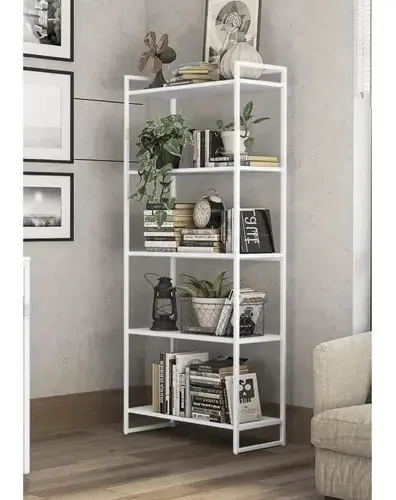 Estante Industrial Londres 5 Prateleiras - Branco