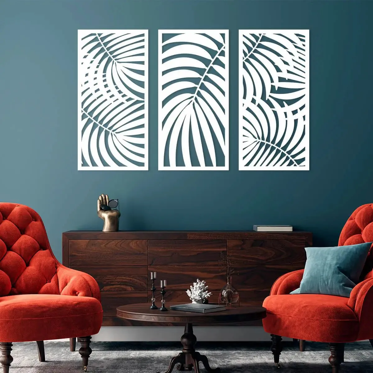 Quadro Decorativo 3d Folhagens Tropical