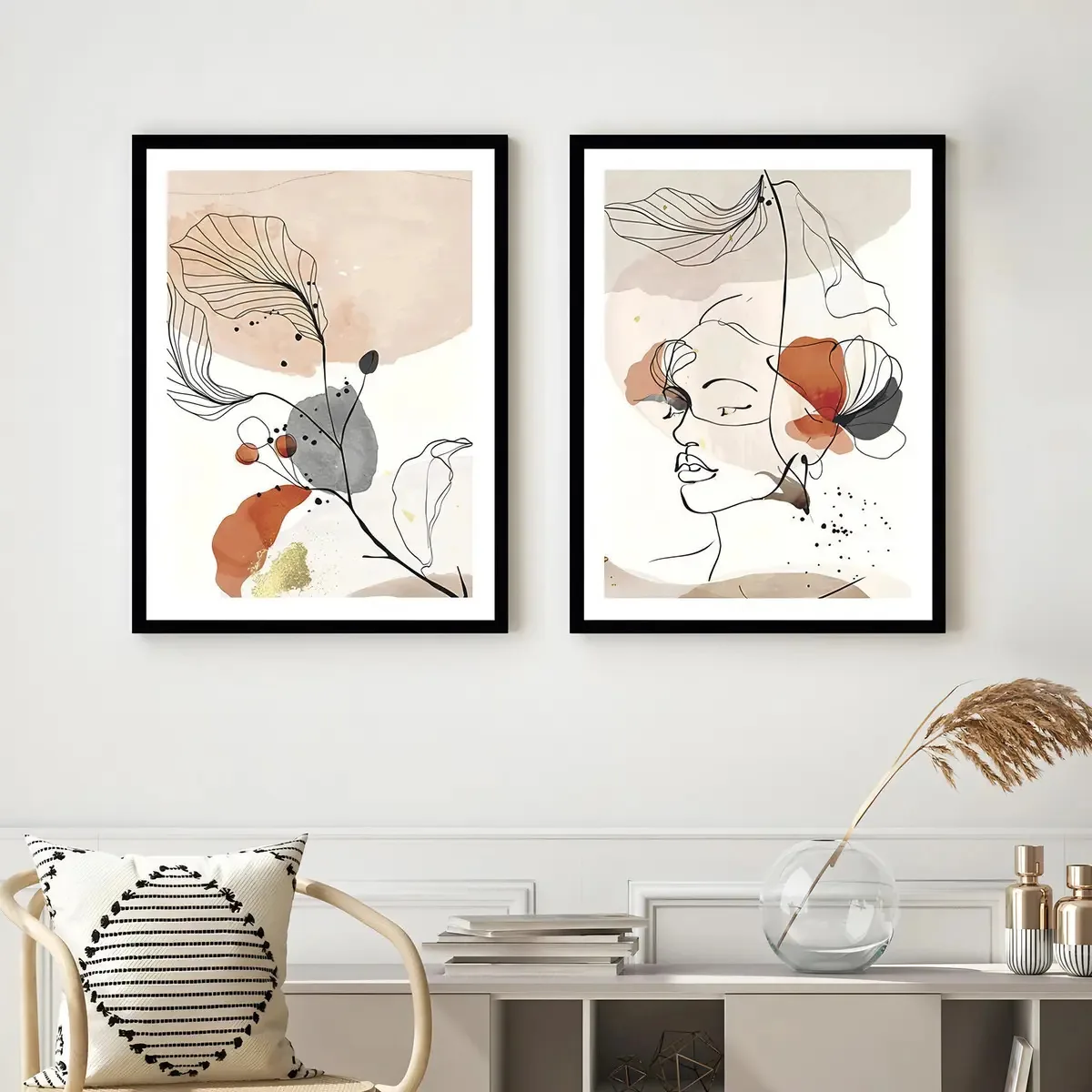 Kit Quadros Decorativos Mulher Empoderada Moldura Preta