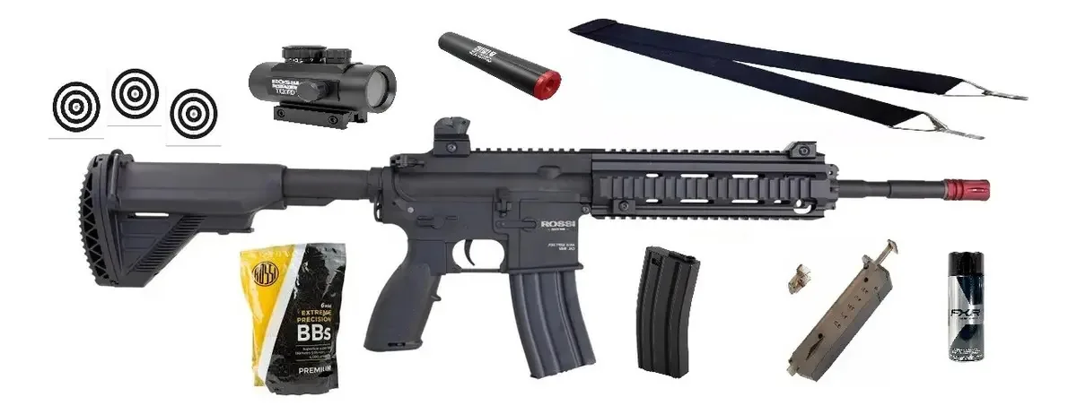 Airsoft Rifle Rossi Neptune Hk416 - L Preto