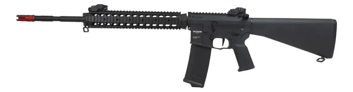 Airsoft Rifle Ar15 Neptune Dmr Plus Rossi Preto 6 Mm