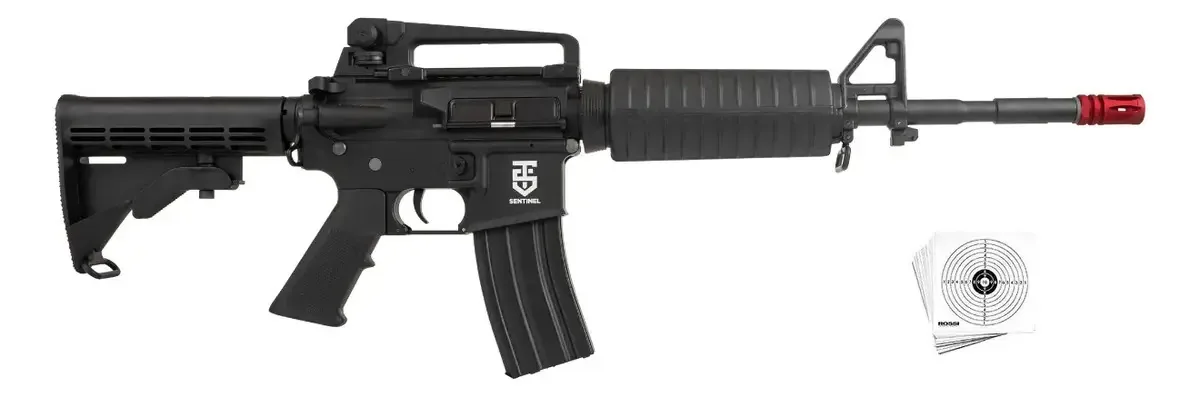 Airsoft Rifle Rossi M4a1 Sentinel Carbine Fullmetal Preto 6 Mm