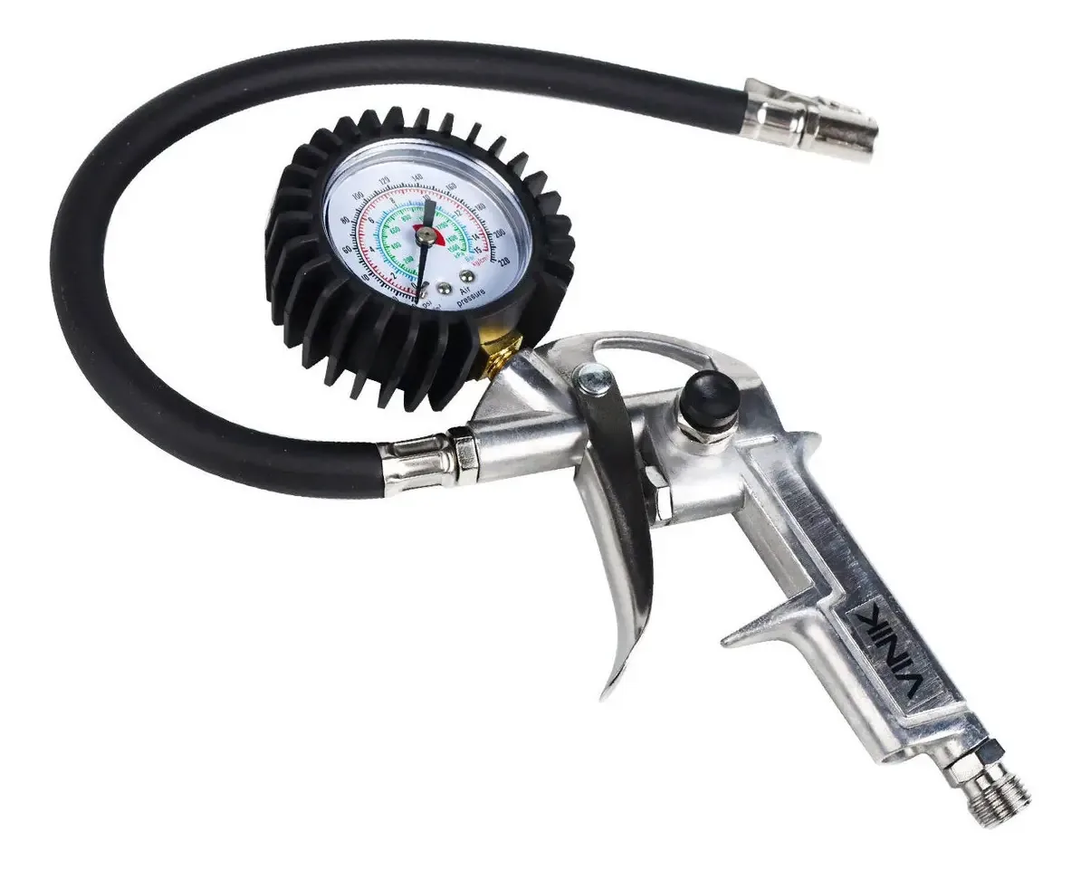 Calibrador De Pneu Profissional Com Manometro 220lbs/15bar