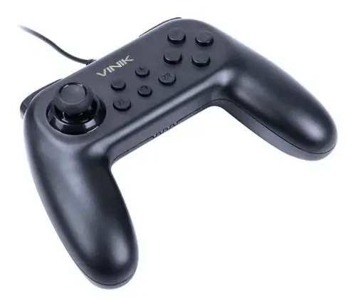 Controle Preto Vinik Com Fio USB Para Nintendo Switch