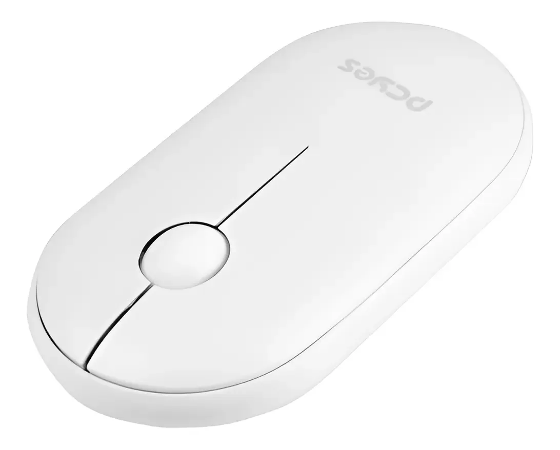 Mouse Sem Fio Pcyes College Branco, Com Bluetooth e Silent Click