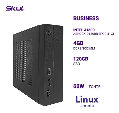 Mini Computador B100 Intel J1800 2.41ghz Asrock Mem 4gb Ddr3