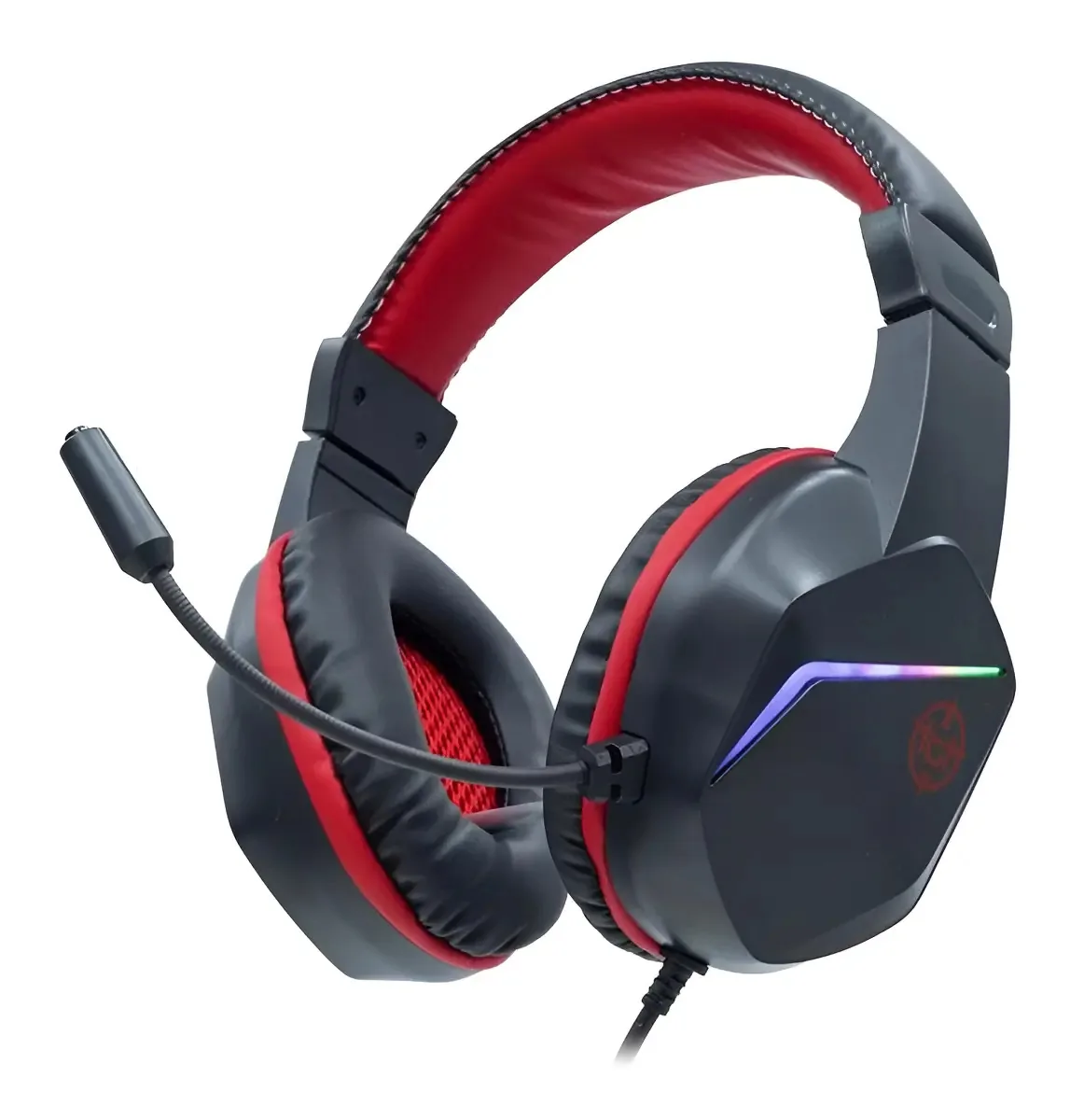 Headset Gamer Tgt Diver Led Rainbow Drivers 40mm Preto Cor da luz RGB