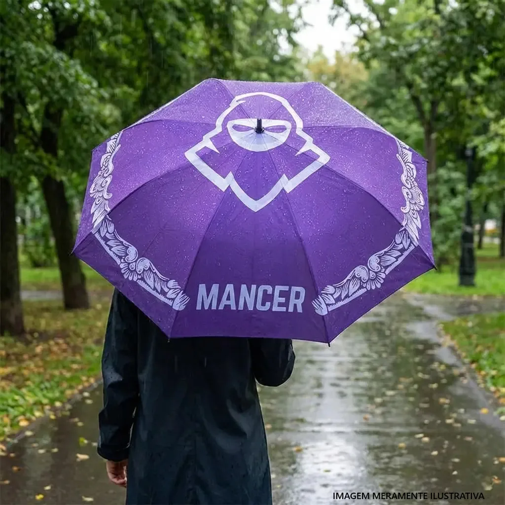 Guarda-chuva guarda-chuva Mancer MCR-GCGD-FLWPRP violeta com design estampado