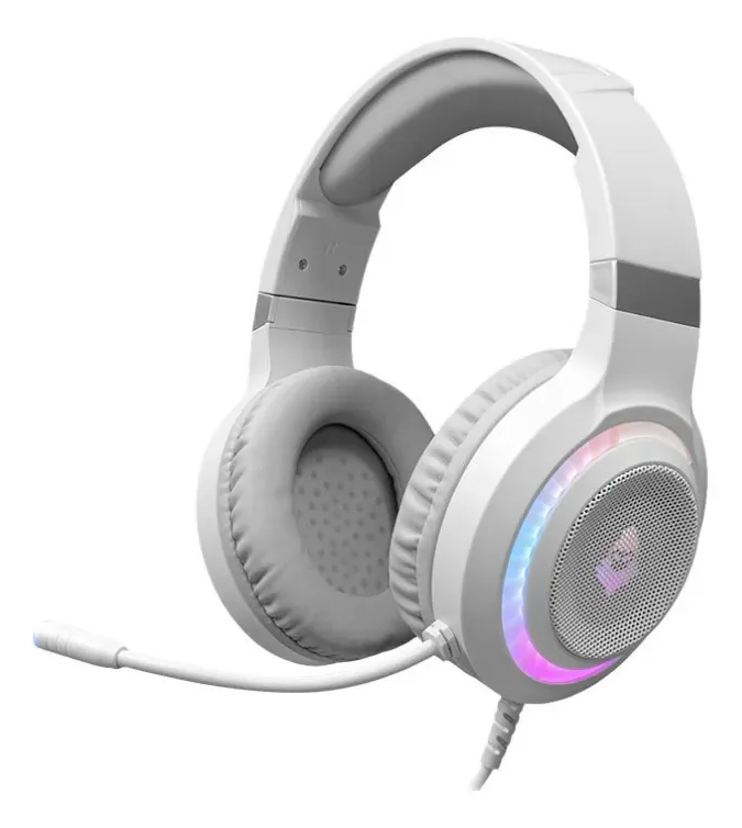Headset Gamer Mancer Twilight, Rainbow, Drivers 50mm, Branco