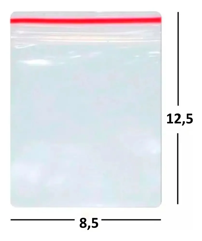 1000 Saquinhos Plástico 8,5x12,5cm Hermético N4 Zip Lock
