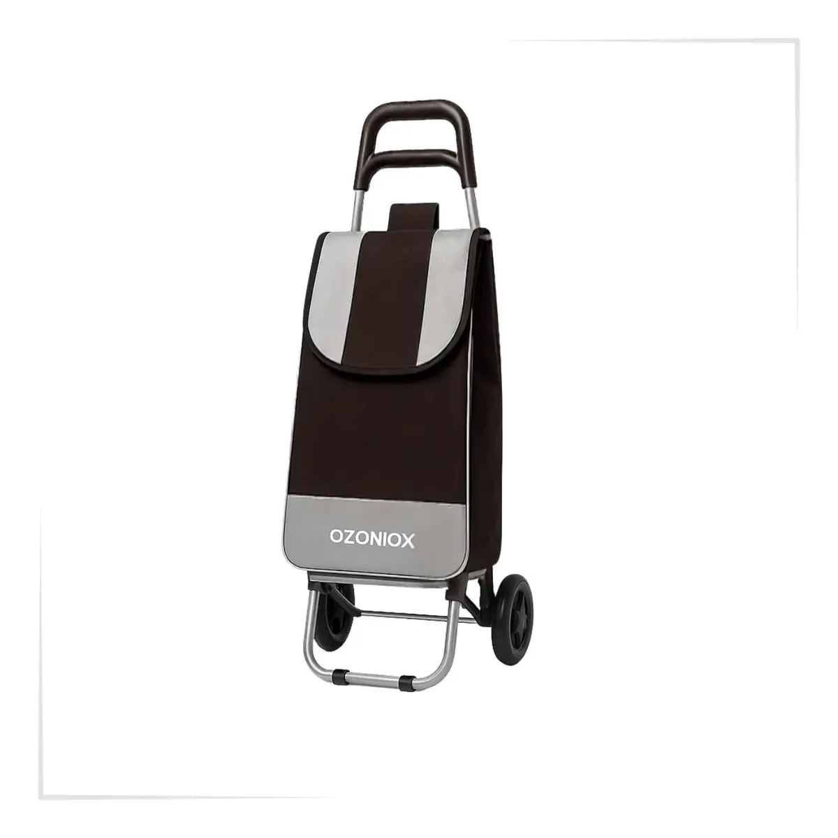 Carrinho De Feira Ozoniox 30kg Design Moderno, Leve Marrom