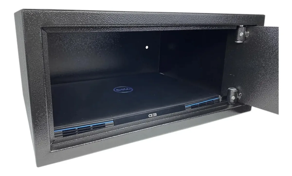 Cofre Digital Para Notebook, Joias E Armas Tamanho Grande Cor Preto