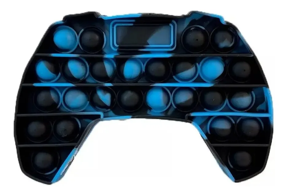Brinquedo Pop Its Controle De Video Game Empurra Bolhas Cor Azul