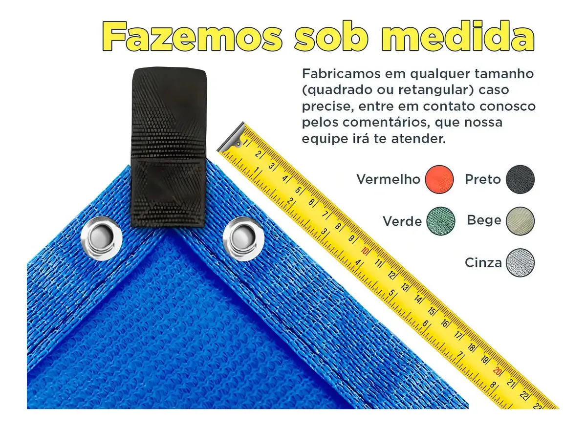 Tela Fachadeiro Privacidade Quintal 1,5m X 4m Azul