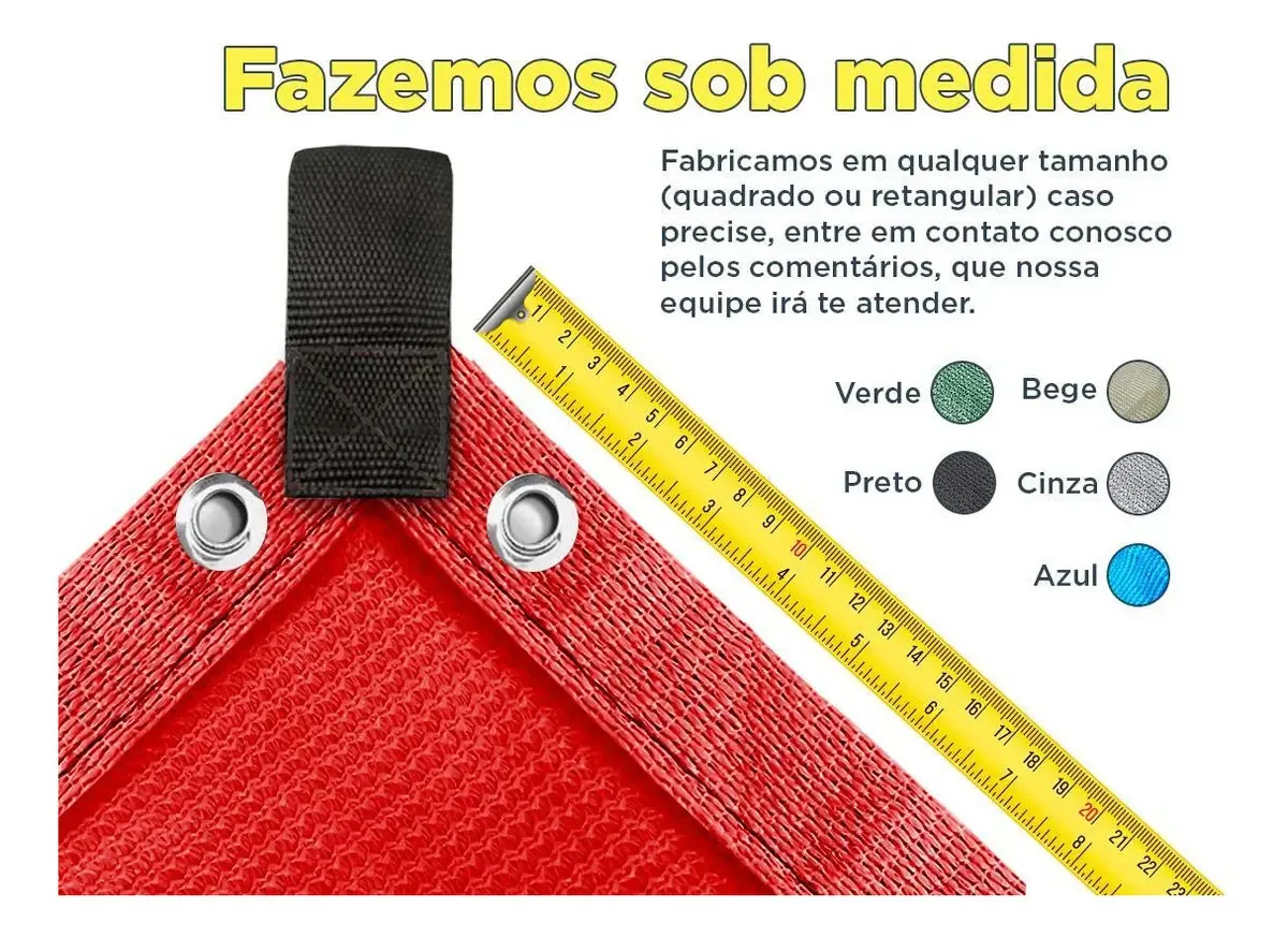 Tela Fachadeiro Privacidade Quintal 1m X 3m Vermelha