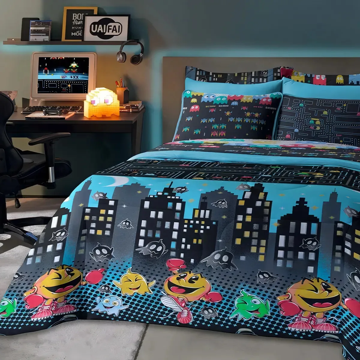 Jogo Cama Infantil Casal 4 Peças Estampado Em Malha 100