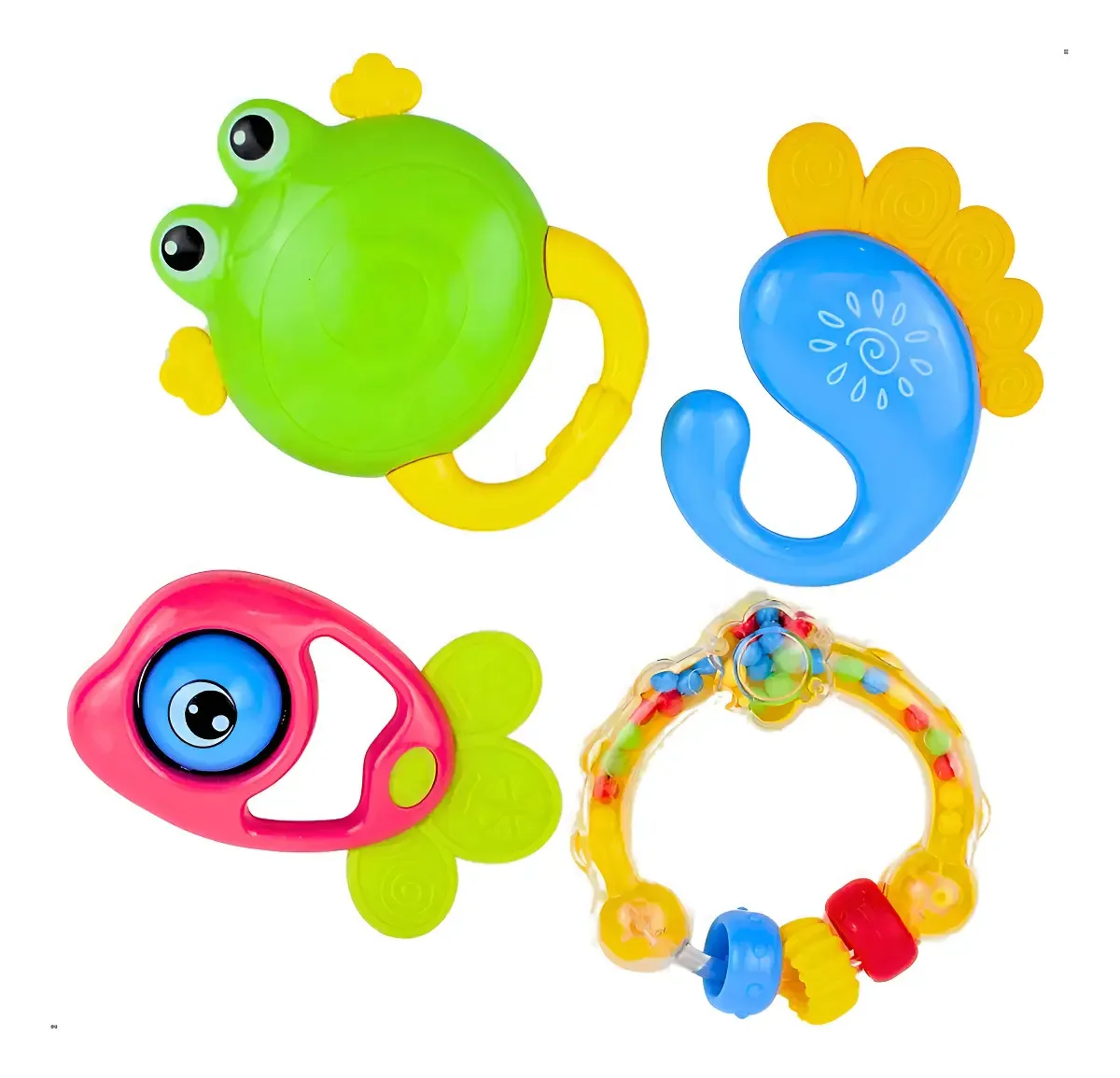 Kit Chocalhos Fofinhos Bebê Brinquedo Sensorial 1º Infância Cor Kit 3 Sapinho