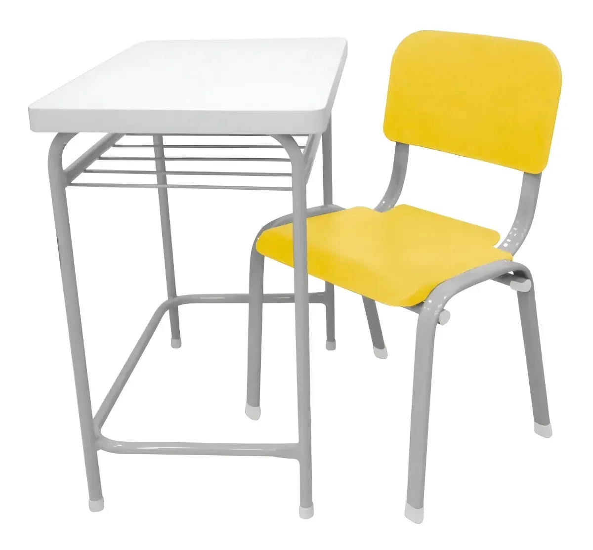 Carteira Escolar Infantil Com Cadeira LG Flex Reforçada Cor Amarelo