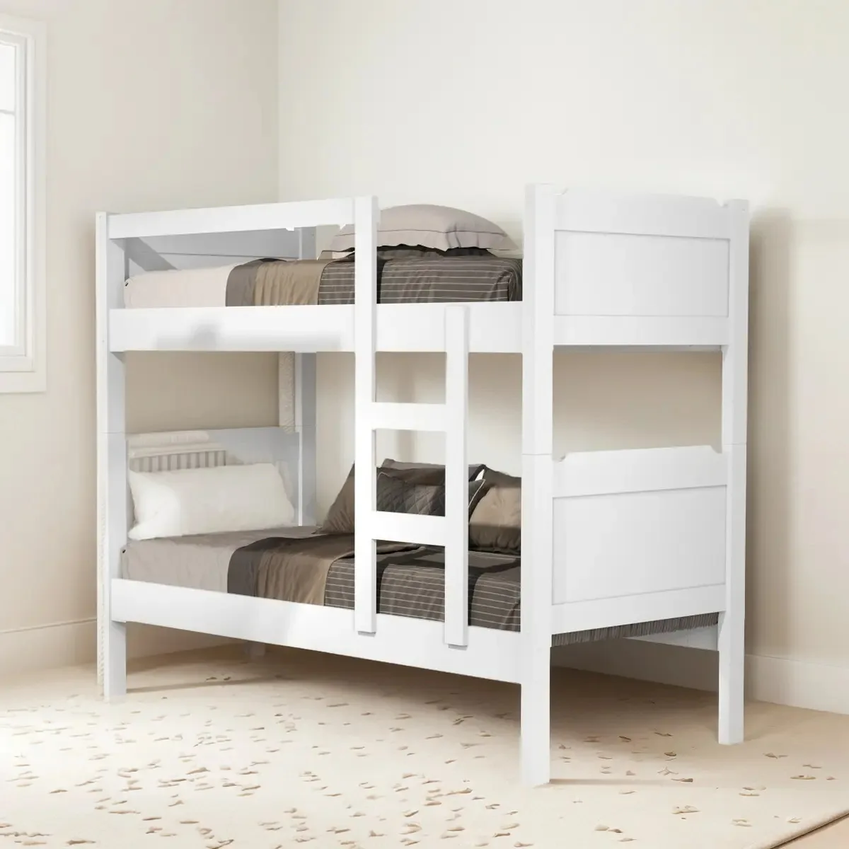 Beliche Solteiro Branco CasaH Kassandra MDF com Colchões D18 162x94x199cm