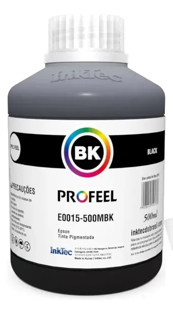 Tinta Pigmentada Inktec Profeel Preta 500ml Para Impressoras Stylus WorkForce