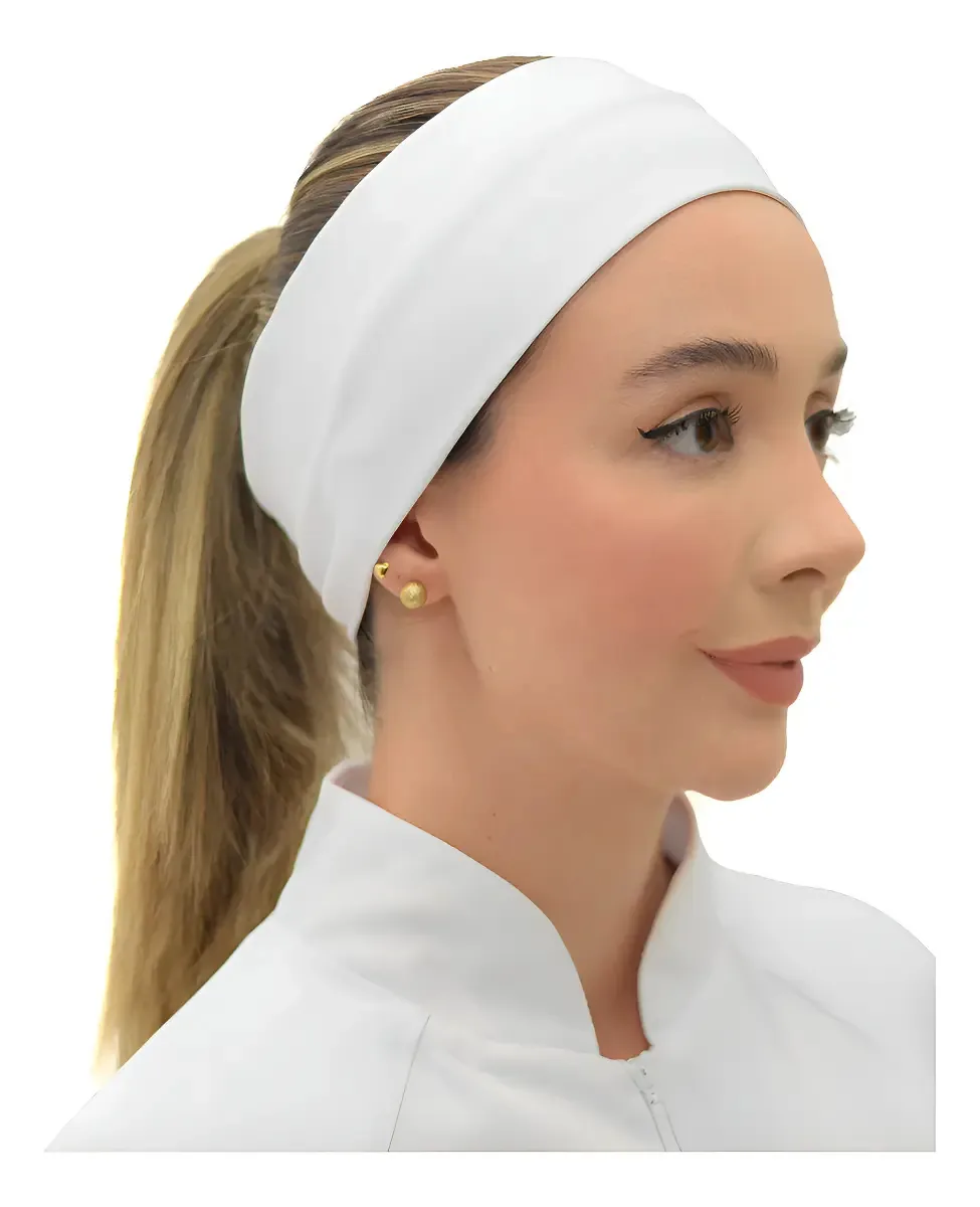 Turbante Feminino Jalecos Mania Poliamida Liso Cor Branco