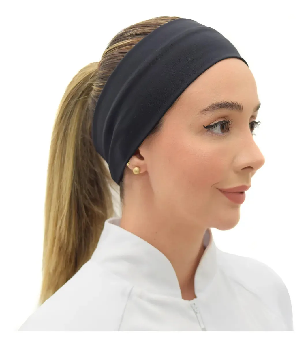 Turbante Feminino Jalecos Mania Poliamida Liso Cor Preto