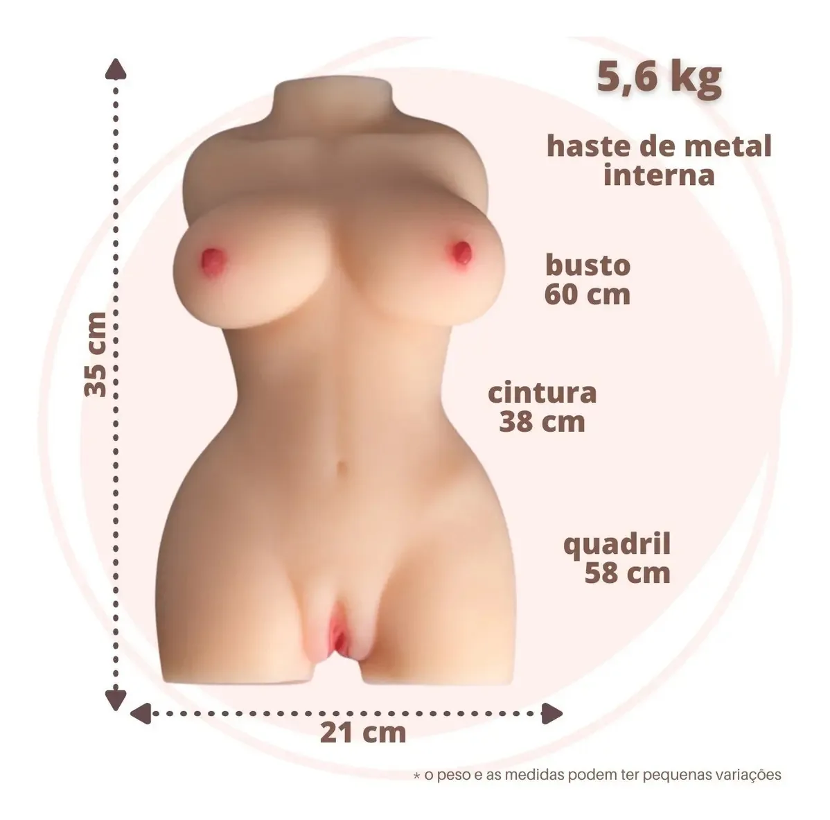 Boneca Sexual Realística Cybers Masturbador Masc - 5,5 Kg
