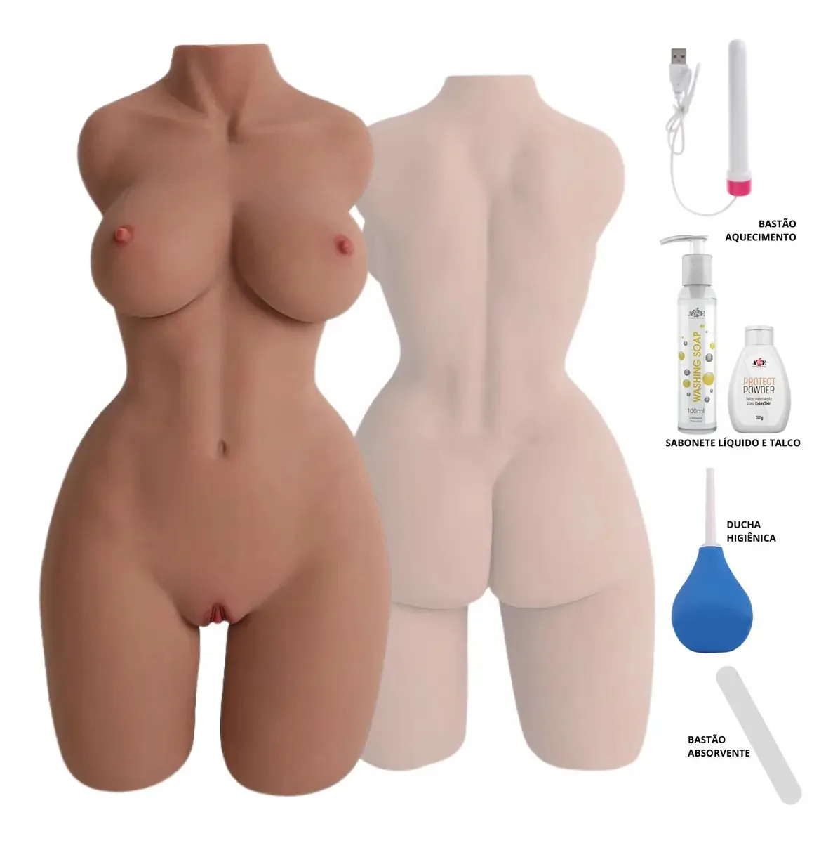 Boneca Sexual Real Masturbador Masc 14kg Jasmine + Acessorio