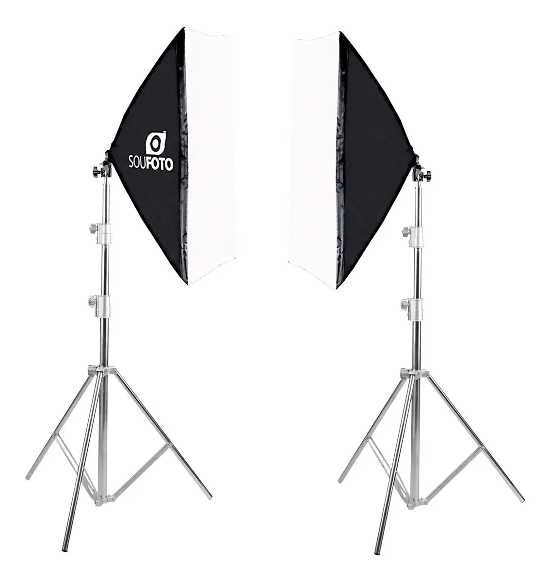 Kit De Luz Contínua Softbox com Tripé Inox para Estúdio Sou Foto