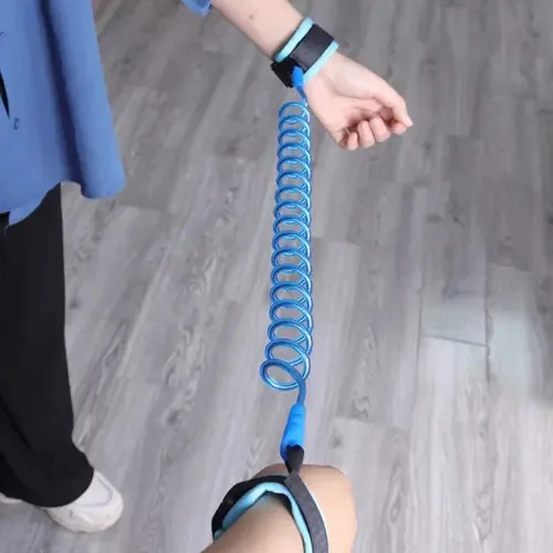 Pulseira Guia De Segurança Infantil Pulso Anti Perda Passeio Cor Azul